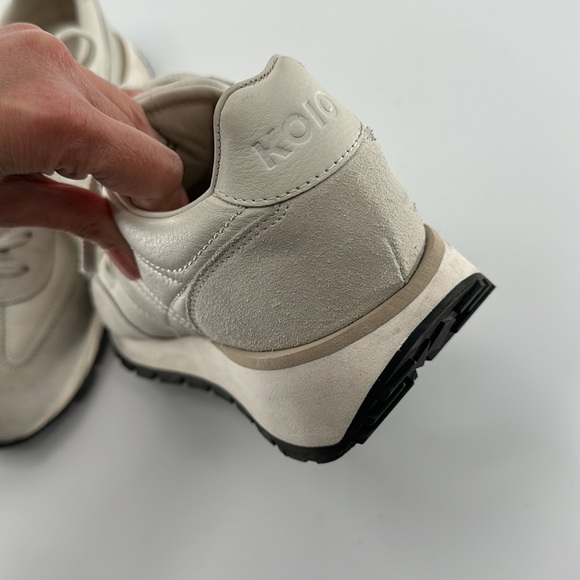 Kolo Retro Runner Suede Leather Sneakers In Cloud - Picture 4 of 10